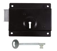 TIMCO Cerradura de presión - Negro - 5 pulgadas - Cerradura para puerta de cobertizo y puerta montada en superficie