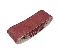 TimCo Cinturones de lija de grano 40, 75 x 533 mm, color rojo