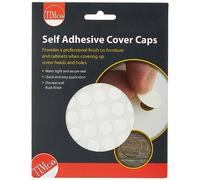 TIMCO Tapas autoadhesivas - Ideal para cabezas de tornillo, agujeros preperforados sin usar y reparaciones generales a superficies dañadas, color blanco brillante, 13 mm