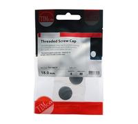 TIMco TSC18SCP - Tapones roscados de 18 mm - Latón macizo - Cromo satinado - (Bolsa 4)
