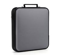 TIMCORR Estuche para CD de almacenamiento de DVD: 160 fundas de CD de capacidad, color negro, para coche, caja organizadora de CD, cartera grande para películas, música, juegos y CD portátil