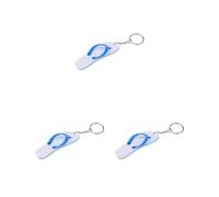 Timcryxient Juego de 3 llaveros flotantes con diseño de chanclas blancas