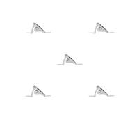 Timcryxient Juego de 5 cañas de pescar de acero inoxidable con punta de guía pulida, aparejos universales para océanos, playa, río, arroyo, archivado, tamaño mediano