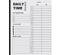 Time Box Planner: 8.5x11” Day Planner Notebook, Timebox Productivity Planner, Daily Schedule, To-Do List, Time Management.