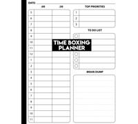 Time Boxing Planner: Daily Time Block Planner to Boost Productivity and Manage Your Time Efficiently.
