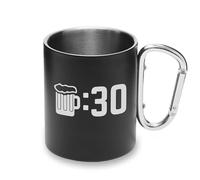 Time for Beer Thirty Lovers Everytime - Taza de metal con asa de mosquetón, taza de camping