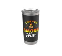 Time For Smore Fun Campfire Camping Hiking Camper Adventure Vaso térmico de acero inoxidable de doble pared