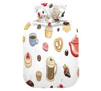 Time for SweetHot - Botella de agua caliente con tapa, suave y cálida para cama de invierno, cuello y hombros, 1 litro