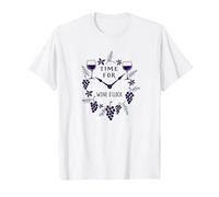 Time for Wine O'Clock Elegant Wine Lover'S Camiseta, Hombre, Blanco, 6XL