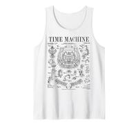Time Machine Vintage Patente Divertida Ciencia Ficción HG Wells Camiseta sin Mangas