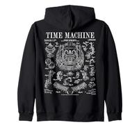 Time Machine Vintage Patente Divertida Ciencia Ficción HG Wells Sudadera con Capucha