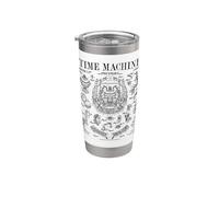 Time Machine Vintage Patente Divertida Ciencia Ficción HG Wells Vaso térmico de acero inoxidable de doble pared