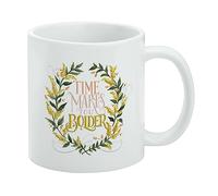 Time Make You Bolder - Taza de café de cerámica, tazas de regalo novedosas para café, té y bebidas calientes, 11 onzas, color blanco