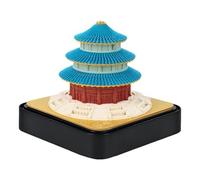 Time Piece Calendar 2026, Roman Colosseum Calendar, 3D Paper Carving Art Memo Pad with DIY Tear Away Page for Office Desk Decor Home Decoration Holiday (Temple of Heaven-L)