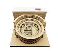 Time Piece Calendar 2026, Roman Colosseum Calendar, 3D Paper Carving Art Memo Pad with DIY Tear Away Page for Office Desk Decor Home Decoration Holiday (Colosseum-S)