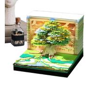 Time Piece Calendar, 3D Sculpture Calendar 2026, 3,35 x 3,35 x 2,64 pulgadas Tree House River Design Tear-Away Notepad, Unusual Desk Display, Ideal para Home, School, Switte, Teacher, Daily Planning