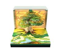 Time Piece Calendar - 3D Sculpture Calendar 2026, Artistic Tree House River Design Tear Away Notepad Style Desk Calendars, Decorative Daily Date Display for Home Office Study and Gift Use