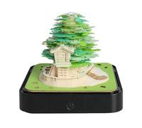 Time Piece Calendar - Acrylic, 3.86x3.86x3.35in Tearable Note Calendar Cute 3D Design | Desktop-Friendly Aesthetic Display, Daily Planner Decor For Home, School, Office, Kitchen, Living Room