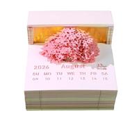 Time Piece Calendario 2026 | Calendario 3D extraíble | Bloc de notas con diseño de casa de árbol de flores talladas para aula, hogar, vacaciones, escuela y entrenamiento