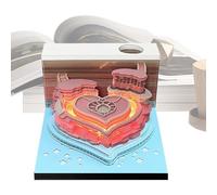 Time Piece - Calendario de escritorio 3D 2025, innovador papel extraíble, bloc de notas de arte de escultura, decoración de escritorio con luz, regalo del día de San Valentín, regalo de inauguración