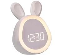 Time Rabbit Alarm Clock Charging LED Night Light Digital Clock with Light Student Mini Program Electronic Clock(A)