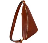 Time Resistance Bolso Bandolera de Cuero - Bolso de Cuero de Plena flor - Bolso de Pecho para Hombres y Mujeres