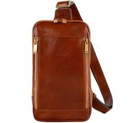 Time Resistance Bolso Bandolera de Cuero Bolso Sling de Cuero de Grano Completo - Bolso Mensajero para Hombres y Mujeres - Mochila Hecha a Mano