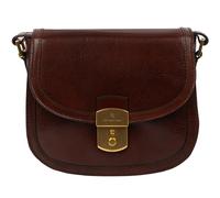 Time Resistance Bolso Bandolera de Cuero - Bolso Tipo Saddle con Cierre Magnético - Bolso Messenger de Cuero para Mujer (Marrón)