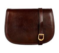 Time Resistance Bolso Bandolera de Cuero para Mujer - Tipo Mensajero con Cuero de Vachetta, Hecho a Mano en Italia - Ideal para Llevar Todo lo que Necesitas