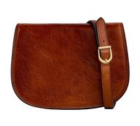 Time Resistance Bolso Bandolera de Cuero para Mujer - Tipo Mensajero con Cuero de Vachetta, Hecho a Mano en Italia - Ideal para Llevar Todo lo que Necesitas