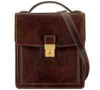 Time Resistance Bolso Bandolera para Hombre y Mujer de Cuero - Maletín Portadocumentos de Mano en Cuero Color Marrón