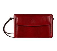 Time Resistance - Bolso de Mano de Cuero Para Hombre - Organizador de Muñeca - Maletín Hecho a Mano en Italia, Rojo