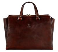 Time Resistance Bolso de Mano para Mujer de Cuero - Hecho a Mano en Italia con Cuero Auténtico de Vachetta - Bolso Ideal para Todos los Días o para Ocasiones Especiales