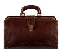 Time Resistance Bolso de Médico de Cuero - Maletín de Cuero Estilo Vintage para Hombre y Mujer (Marrón)