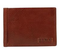 Time Resistance Cartera Bifold de Cuero - Cartera de Cuero de Grano Completo Hecha a Mano en Italia - Cartera Delgada con Clip para Billetes (Marrón Coñac)