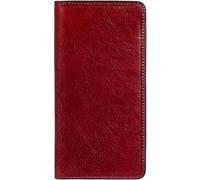 Time Resistance Cartera De Cuero - Cartera para Traje De Cuero De Plena Flor - Alta con Bolsillo para El Pecho - Delgada Lujosa (Rojo)