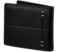 Time Resistance Cartera de Cuero Diseño Minimalista Hecho a Mano en Italia - Billetera para Tarjetas de Crédito y Billetes (Negro)