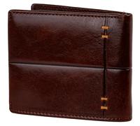 Time Resistance Cartera de Cuero Diseño Minimalista Hecho a Mano en Italia - Billetera para Tarjetas de Crédito y Billetes (Marrón)