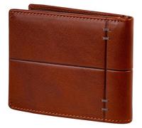 Time Resistance Cartera de Cuero Diseño Minimalista Hecho a Mano en Italia - Billetera para Tarjetas de Crédito y Billetes (Marrón Coñac)