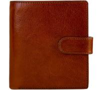 Time Resistance Cartera de Cuero para Hombre - Diseño de Billetera Minimalista con Tarjetero para Tarjetas de Crédito- Asegurada con un Cierre de Botón de Presión de Metal