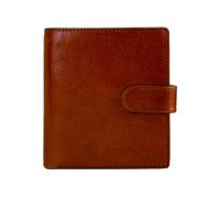 Time Resistance Cartera de Cuero para Hombre - Diseño de Billetera Minimalista con Tarjetero para Tarjetas de Crédito- Asegurada con un Cierre de Botón de Presión de Metal