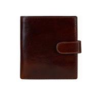 Time Resistance Cartera de Cuero para Hombre - Diseño de Billetera Minimalista con Tarjetero para Tarjetas de Crédito- Asegurada con un Cierre de Botón de Presión de Metal