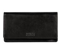 Time Resistance Cartera Larga de Cuero - Cartera Continental para Tarjetas de Crédito y Efectivo - Porta Dinero Minimalista Hecho a Mano en Italia (Negro)