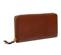 Time Resistance Cartera Minimalista de Cuero - Cartera Continental de Cuero de Grano Completo Hecha a Mano en Italia - Porta Tarjetas y Efectivo Delgado (Marrón Coñac)