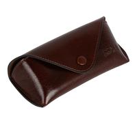Time Resistance Estuche para Gafas de Cuero - Funda Rígida de Cuero para Gafas - Estuche para Gafas de Sol Hecho a Mano en Italia (Marrón)