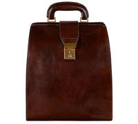 Time Resistance Mochila de Cuero - Mochila de Negocios para Portátiles de hasta 15” - Urbana Estilosa para Hombres y Mujeres - Bolsa de Viaje Unisex de Mano (Marrón)