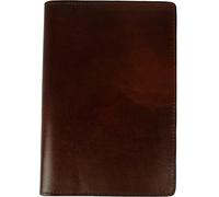 Time Resistance Porta Pasaporte de Cuero de Plena Flor - Cartera de Viaje con Ranuras para Tarjetas (Marrón)