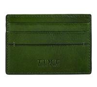 Time Resistance Porta Tarjetas de Crédito - Porta Tarjetas de Presentación de Cuero - Organizador de Tarjetas Hecho a Mano en Italia (Verde)