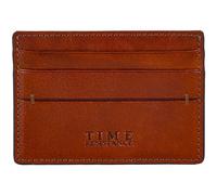 Time Resistance Porta Tarjetas de Crédito - Porta Tarjetas de Presentación de Cuero - Organizador de Tarjetas Hecho a Mano en Italia (Marrón Coñac)