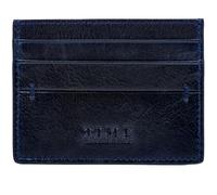 Time Resistance Porta Tarjetas de Crédito - Porta Tarjetas de Presentación de Cuero - Organizador de Tarjetas Hecho a Mano en Italia (Azul)